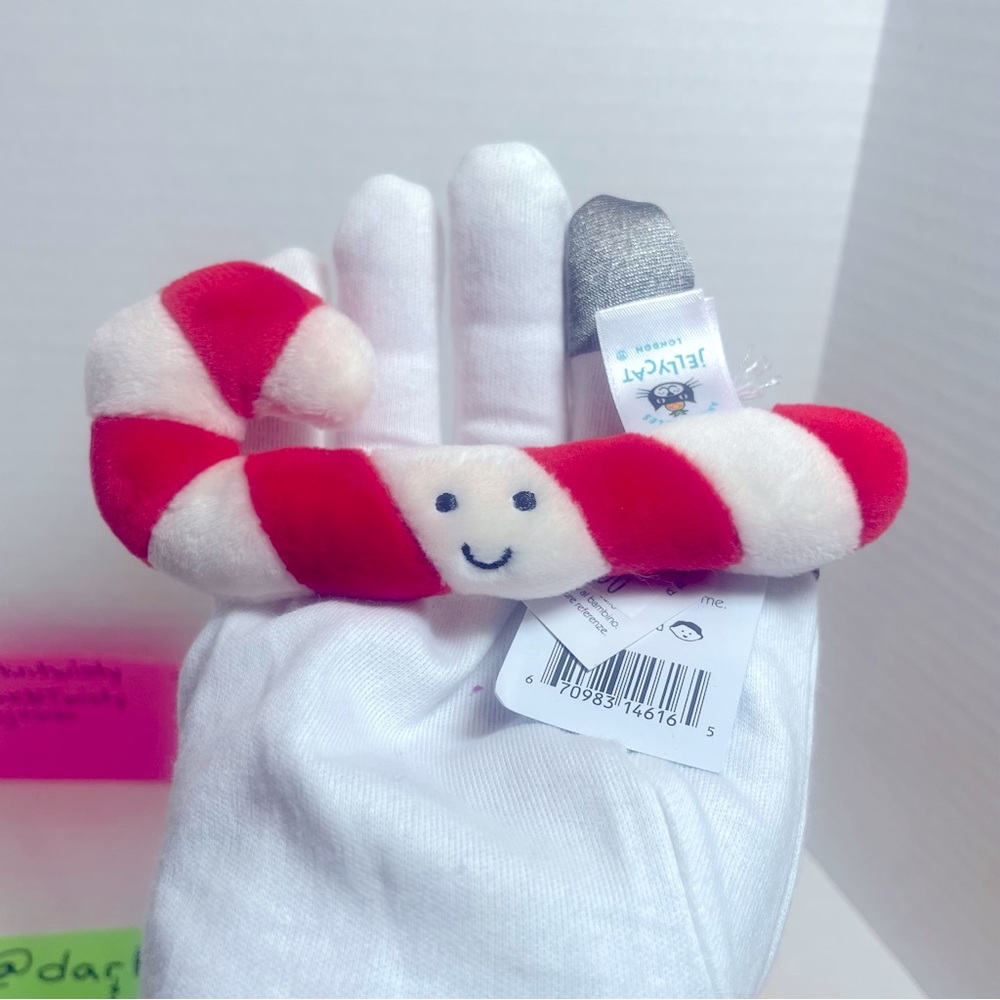 BNWT Jellycat I am Festive Folly Candy Cane Ornament